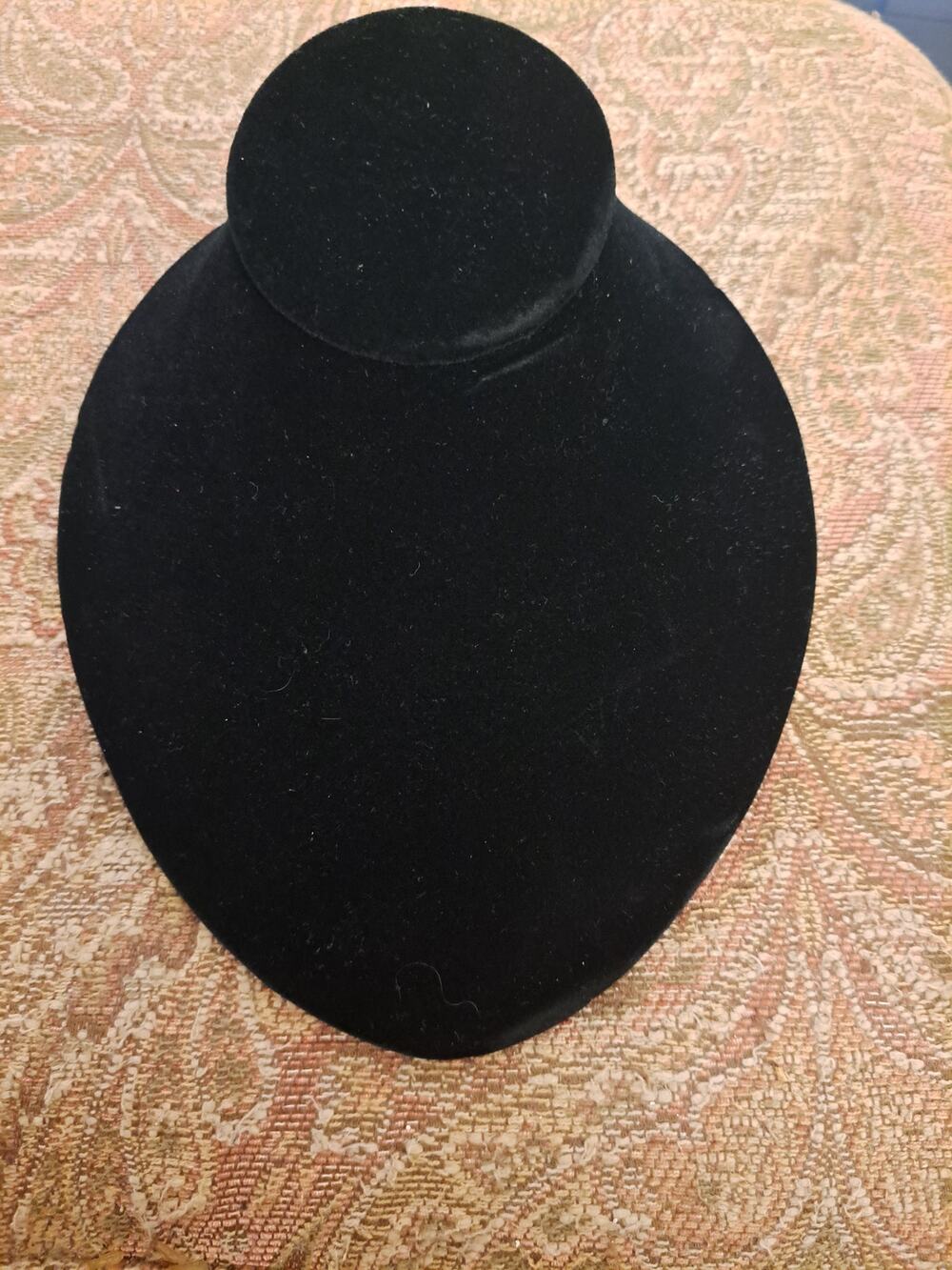 One Black Velvet Bust Display Upright Stand - Necklace